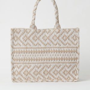H&M Jacquard Tote Bag